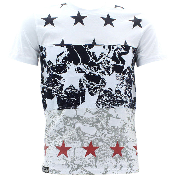 Switch - Men's Star Marble Print T-Shirts - White - V.I.M. - 1