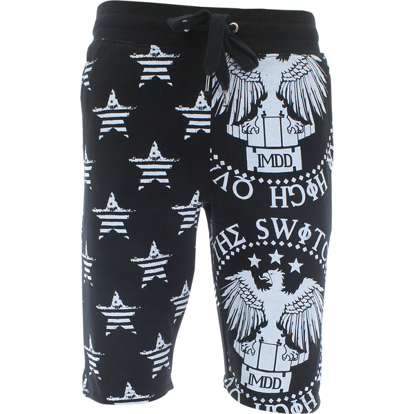 Switch Remarkable - Men's F. Terry Star Stripe Money Shorts - Black - V.I.M. - 1