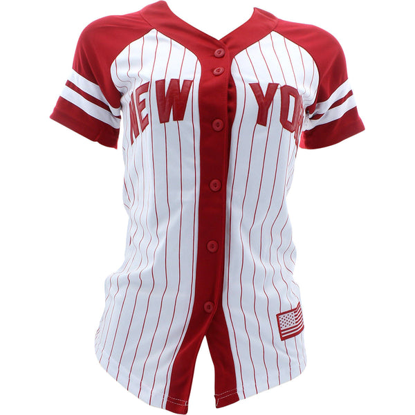 True Rock - Women's New York Baseball Shirts - White/Red - V.I.M. - 1
