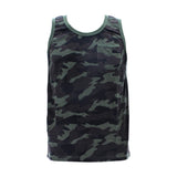 Vertical - Men's Camouflage Tank Top With Pocket Shirts - Green - V.I.M. - 1