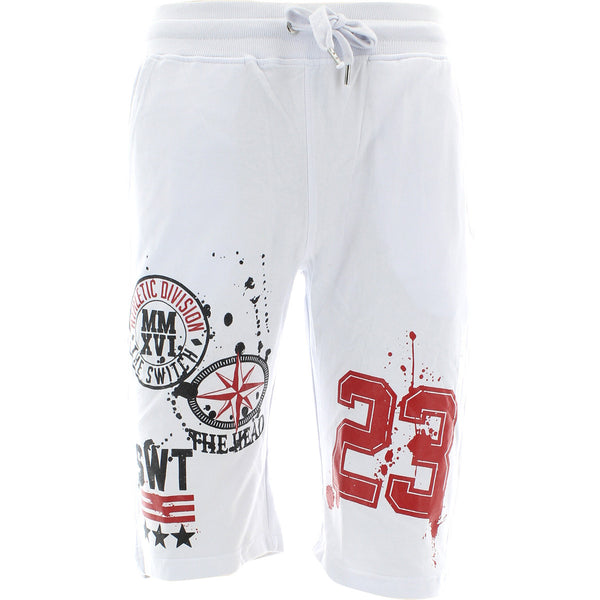 Switch Remarkable - Men's F. Terry Dripping Paint 23 Shorts - White - V.I.M. - 1