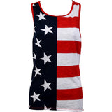 True Rock - Men's Flag Open Back Tank Top - Red/White/Navy - V.I.M. - 1