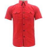 Rivelli - Men's Basic Double Pocket Shirts - Red - V.I.M. - 1
