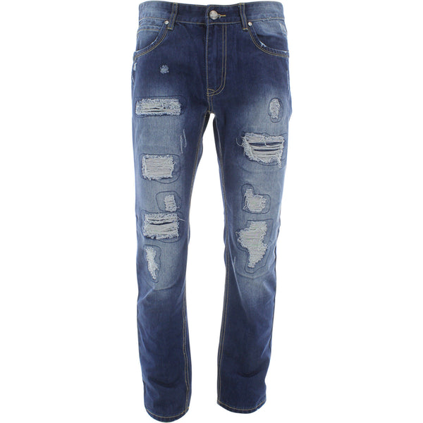 Rivelli - Men's Rips Skinny pants - Blue Wave - V.I.M. - 1