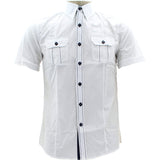Rivelli - Men's Basic Double Pocket Shirts - White - V.I.M. - 1