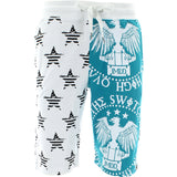 Switch Remarkable - Men's F. Terry Star Stripe Money Shorts - Teal - V.I.M. - 1