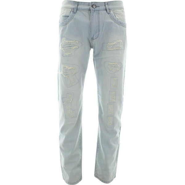 Rivelli - Men's Ripped Slim Straight pants - Bleach - V.I.M. - 1