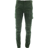 Kayden K - Men's Rips Front Cargo Pocket Pants - Olive - V.I.M. - 1