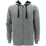 Deals Wholesale Corp. - Men's Sherpa Lined Hooded Sweatshirts - Heather Grey/Black - V.I.M.