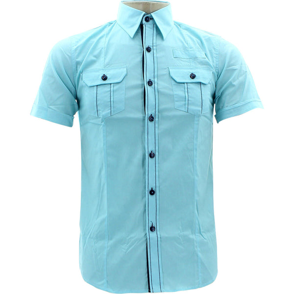 Rivelli - Men's Basic double Pocket Shirts - Mint - V.I.M. - 1