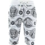 Switch Remarkable - Men's F. Terry Money Print Shorts - White - V.I.M. - 1