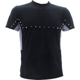Switch Remarkable - Men's Mesh Paneled With Studs T-Shirts - Black - V.I.M. - 1