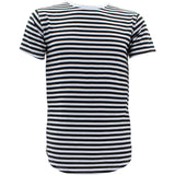 Bleecker & Mercer -  Men's  Scallop Triple Layer T-Shirts - Black/White - V.I.M. - 1