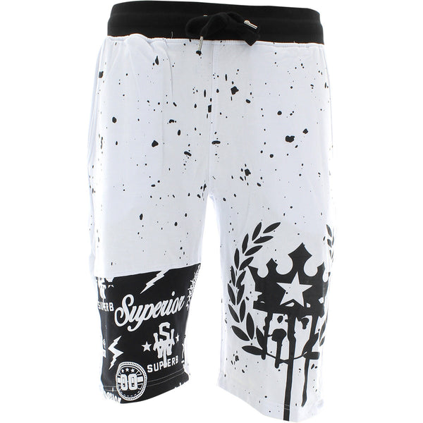 Switch Remarkable - Men's F. Terry Splatter 23 Shorts - White - V.I.M. - 1