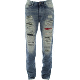 Bleecker & Mercer - Men's Rip With Blue And Red Lining Jeans - Vintage - V.I.M. - 1