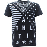 Bleecker Mercer - Men's Stars Strips Athletic T-Shirts - Black - V.I.M. - 1