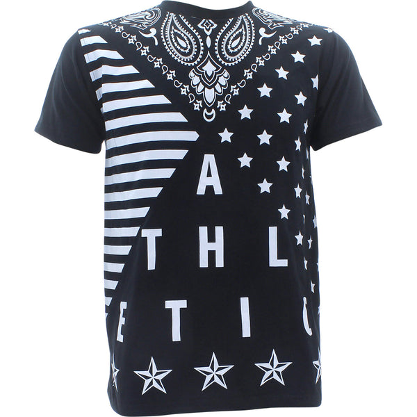 Bleecker Mercer - Men's Stars Strips Athletic T-Shirts - Black - V.I.M. - 1