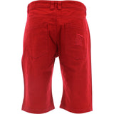 Switch - Men's Distress Star Patten Twill Shorts - Red - V.I.M. - 2