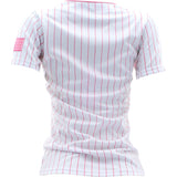True Rock - Women's New York Baseball Shirts - White/Pink - V.I.M. - 2