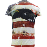 True Rock - Men's Bald Eagle With Flag T-Shirts - Red/White/Black  - V.I.M. - 2