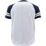 True Rock - Men's Stripe Ny Baseball Shirts - White/Navy - V.I.M. - 2