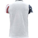 True Rock - Men's American Flag With Pu Trim T-Shirts - White/Navy/Red - V.I.M. - 2