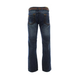 Fusai - Men's Embrodery Pocket Belted Jeans - Dark Vintage - V.I.M. - 2