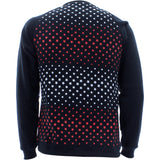 Galaxy By Harvic - Men's Star Crew Neck Fleece Sweatshirt - Black/White - V.I.M. - 2
