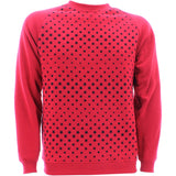 Galaxy By Harvic - Men's Star Crew Neck Fleece Sweatshirt - Red/Black - V.I.M. - 1