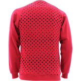 Galaxy By Harvic - Men's Star Crew Neck Fleece Sweatshirt - Red/Black - V.I.M. - 2