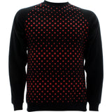 Galaxy By Harvic - Men's Star Fleece Sweatshirts - Black/Red - V.I.M.