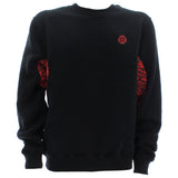 Streetz Iz Watchin - Men's Elephant Prints Fleece Sweatshirts - Black/Red - V.I.M.