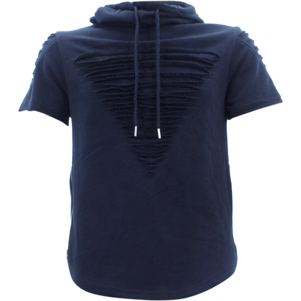 Copper Riveto - Men's Rips F. Terry Hoodie With Side Zips Shirts - Black - V.I.M. - 1