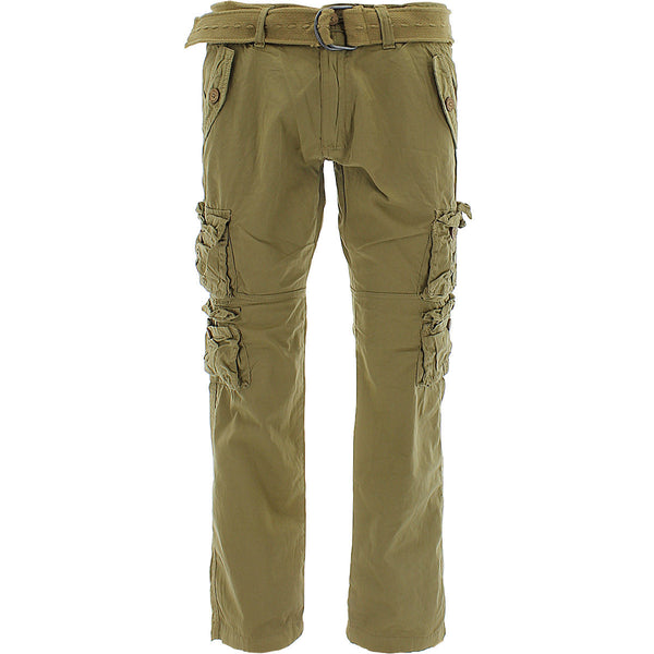 Halifax - Men's Belted Cargo Pants - Khaki - V.I.M. - 1