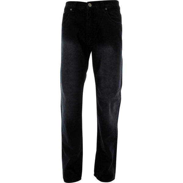 Moda - Men's Khaki Thread Embroidery Pocket Straight Fit pants - Black Wash - V.I.M. - 1