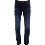 Bamboo - Men's Embroidery Pocket Blasting Jeans - Dark Blue - V.I.M. - 1
