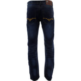 Bamboo - Men's Embroidery Pocket Blasting Jeans - Dark Blue - V.I.M. - 2