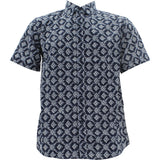 Vese - Men's Short Sleeves Diamond Woven Shirts - Blue/White - V.I.M. - 1