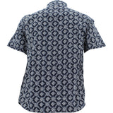 Vese - Men's Short Sleeves Diamond Woven Shirts - Blue/White - V.I.M. - 2