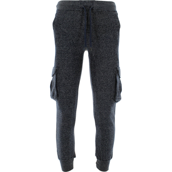 Vertical - Men's Marled Cargo Pockets Joggers - Navy - V.I.M. - 1