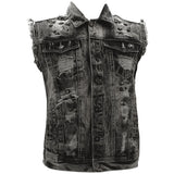 Men's Metal Rivet Denim Vest
