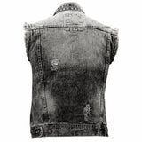 Men's Metal Rivet Denim Vest