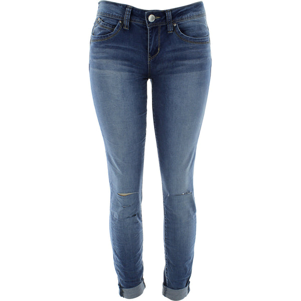 Ymi - Women's Better Butt Knee Slits Roll Up pants - Light Sand - V.I.M. - 1