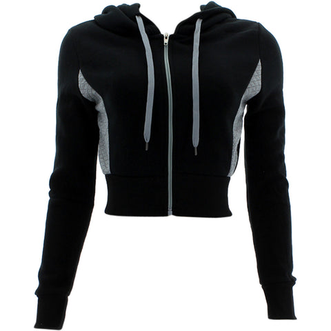 Women's Crop Color Block Jackets