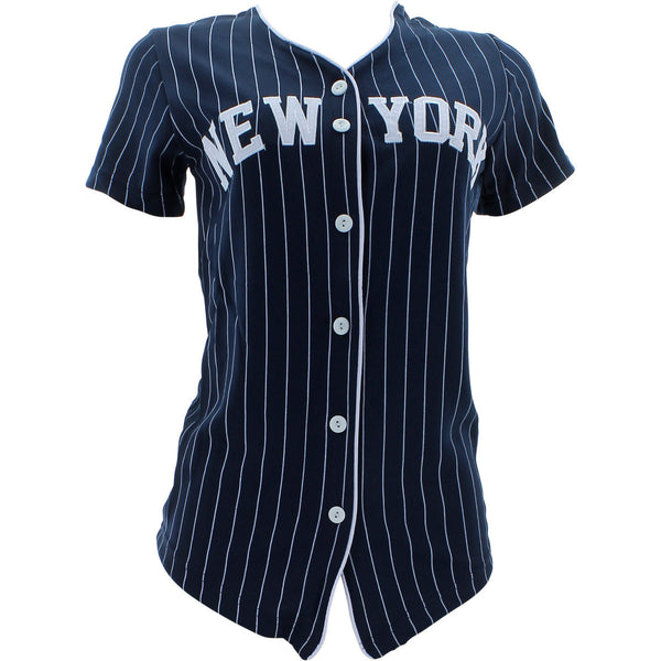 True Rock - Women's New York Baseball Shirt - Navy/White - V.I.M.