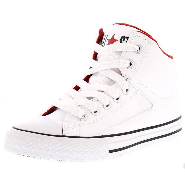 Converse - Junior's All Star High Street Leather Hi Top Sneaker - White - V.I.M. - 1