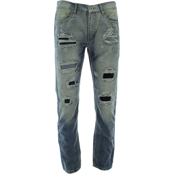 Bleecker & Mercer - Men's Destroyed Rips Skinny pants - Medium/Blue - V.I.M. - 1