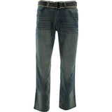 Fusai - Men's Belted Embroidery Pockets pants - Dirty
