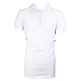Azazel - Men's Sleeves Embroidery 2 Pocket 1 Zip Hoodie Shirts - White - V.I.M. - 1