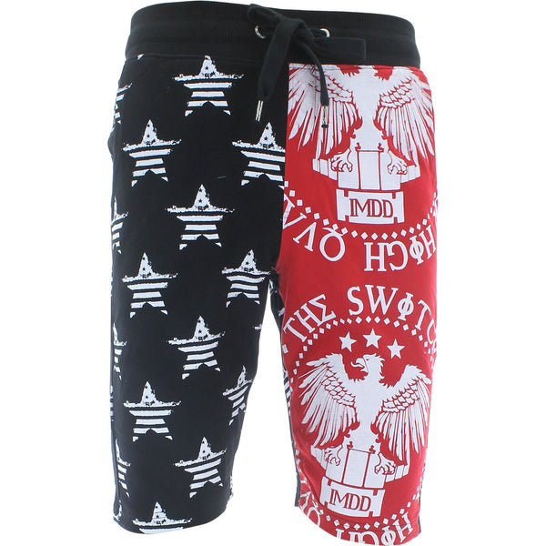 Switch Remarkable - Men's F. Terry Star Stripe Money Shorts - Red - V.I.M. - 1